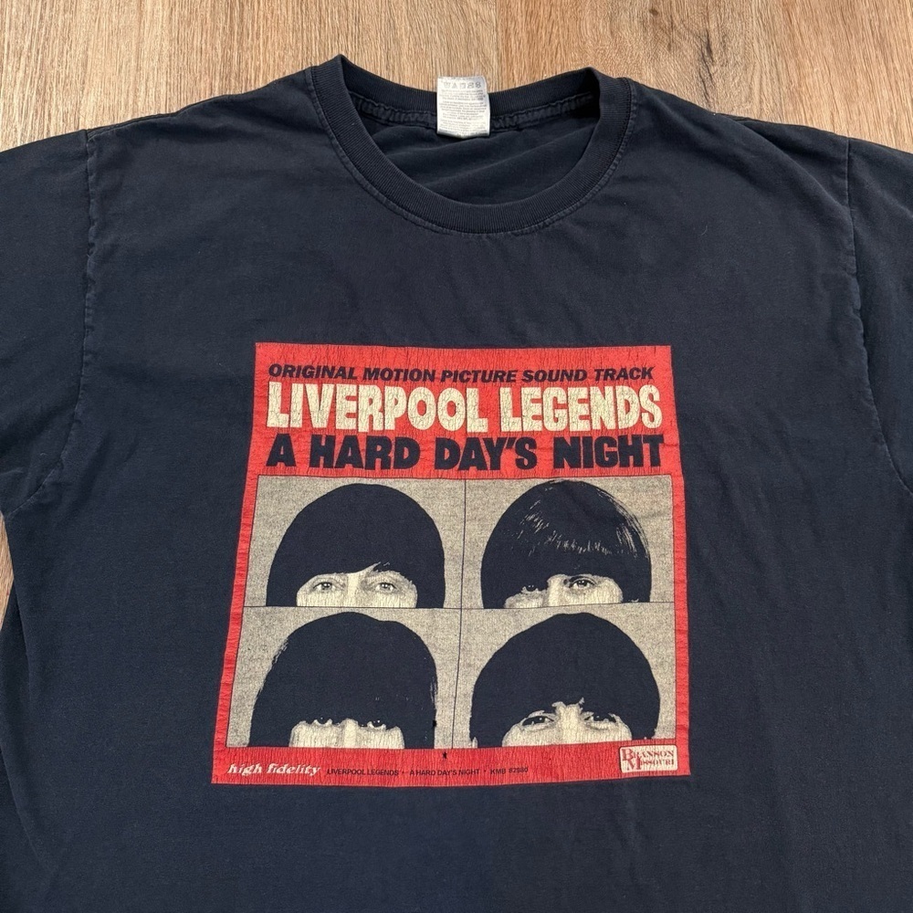 The Beatles LIVERPOOL LEGENDS A Hard Day's Night Soundtrack T-Shirt Large FLAW - Picture 3 of 10